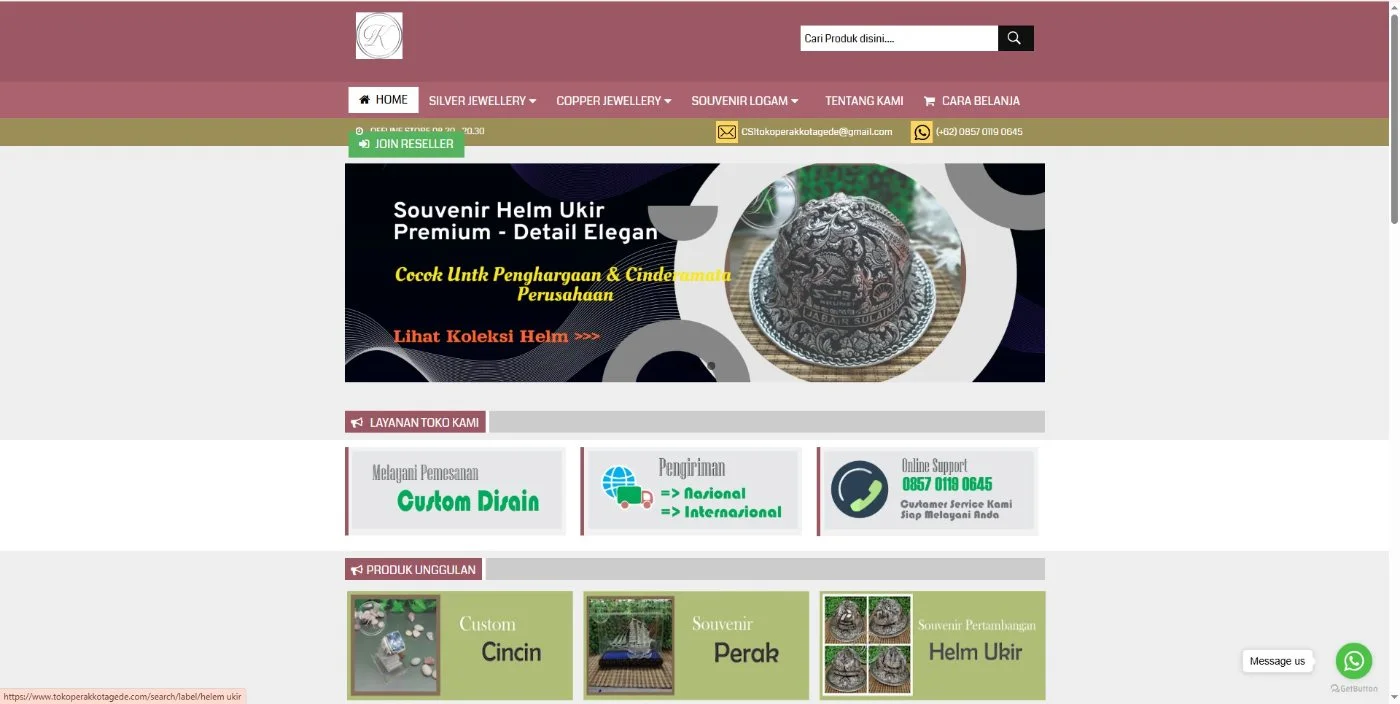 Perak Kotagede Yogyakarta: Pengrajin Tradisional Abad ke-16 yang Ekspor Lewat Website